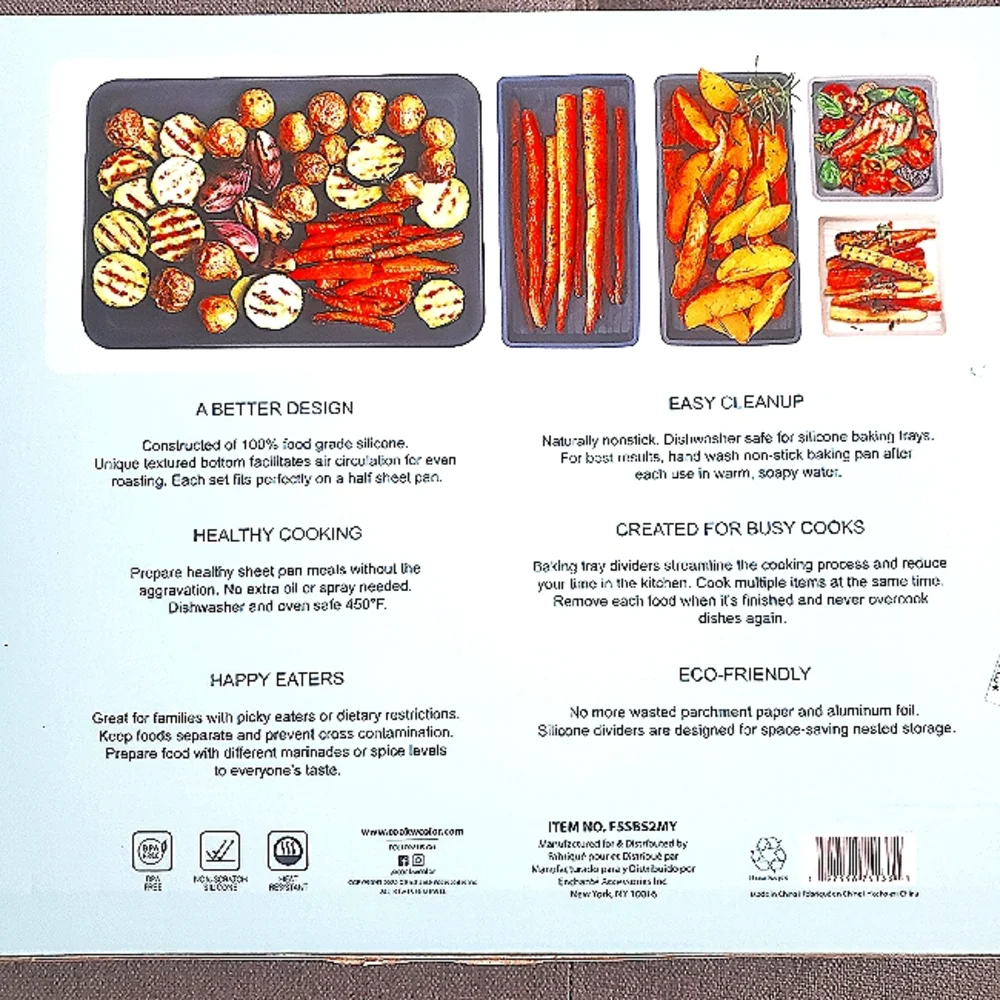 CWC Silicone Baking Trays & Non-Stick Baking Pan Set - 5 Piece
